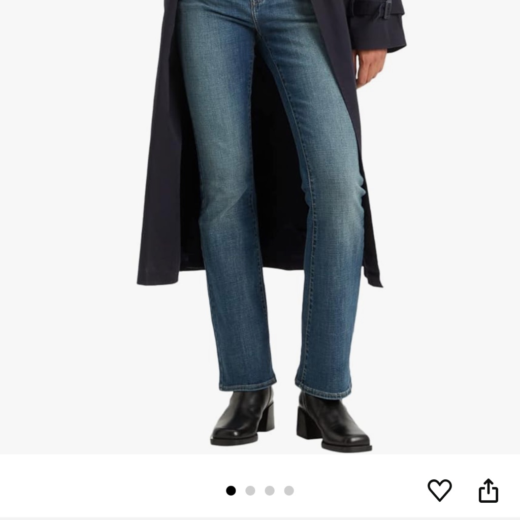 Levis Womens 725 High Rise Bootcut Jeans Dark Indigo Worn In